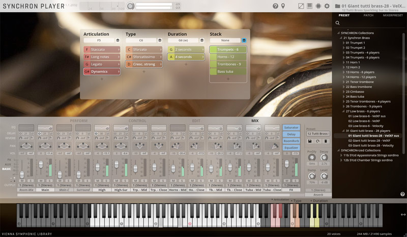 VSL SynchronBrass GUI GiantTuttiBrass Mixer