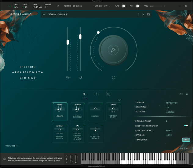 SpitfireAudio Appassionata Strings GUI small