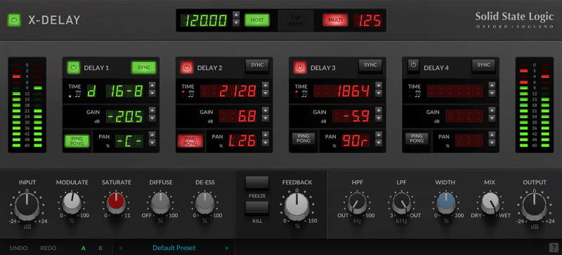 SSL Logic X Delay GUI