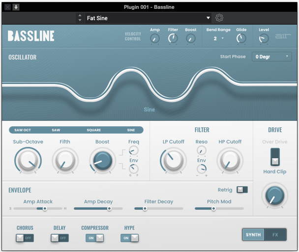 AIR Bassline GUI