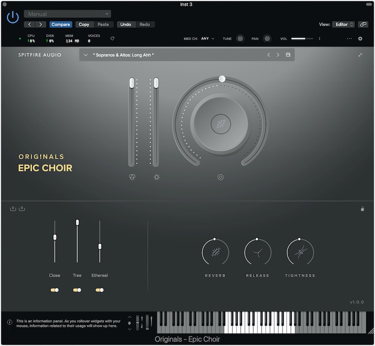 SpitfireAudio Epic Choir GUI