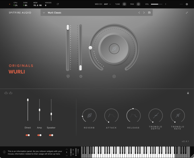 SpitfireAudio WURLI GUI