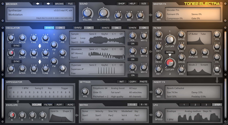 Tone2 Electra 3 GUI