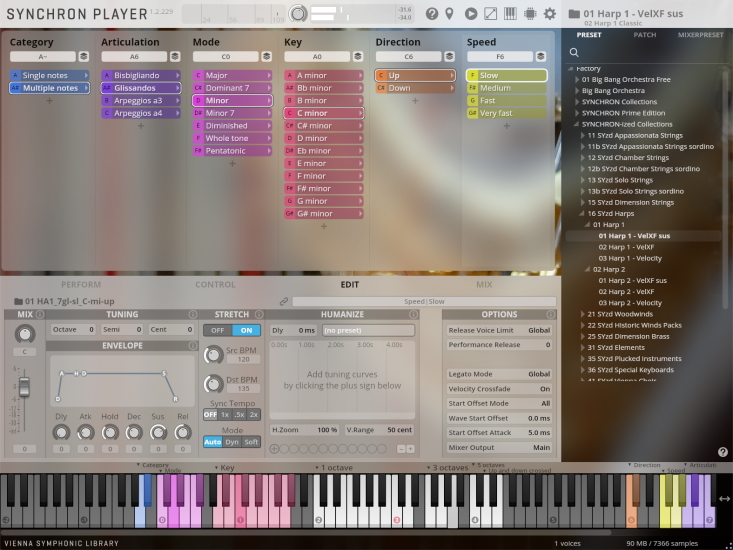 VSL SYNCHRONizedHarps GUI small