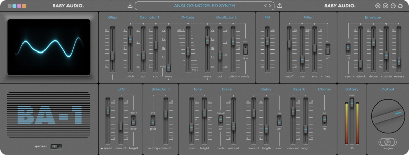 BabyAudio BA 1 grey small