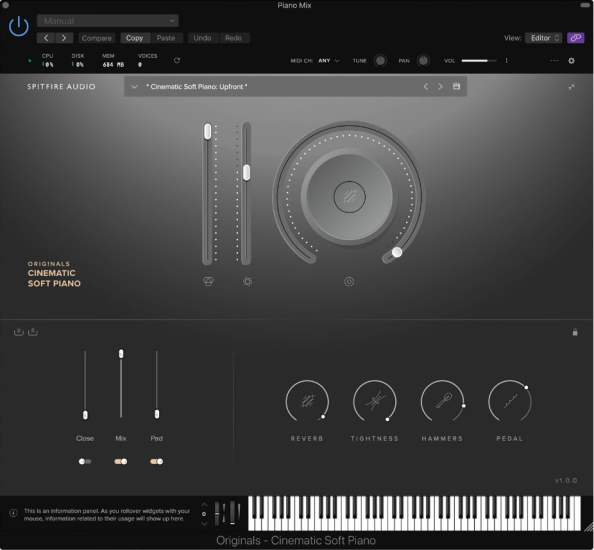 Audient Spitfire OriginalsPad VST small