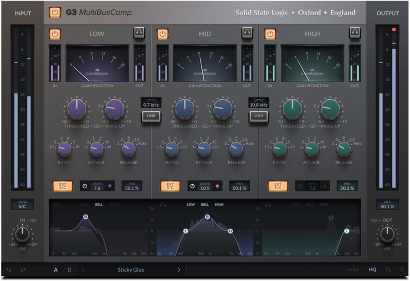 SSL G3 MultiBusComp GUI