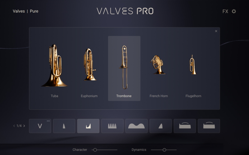 e instruments valves GUI main