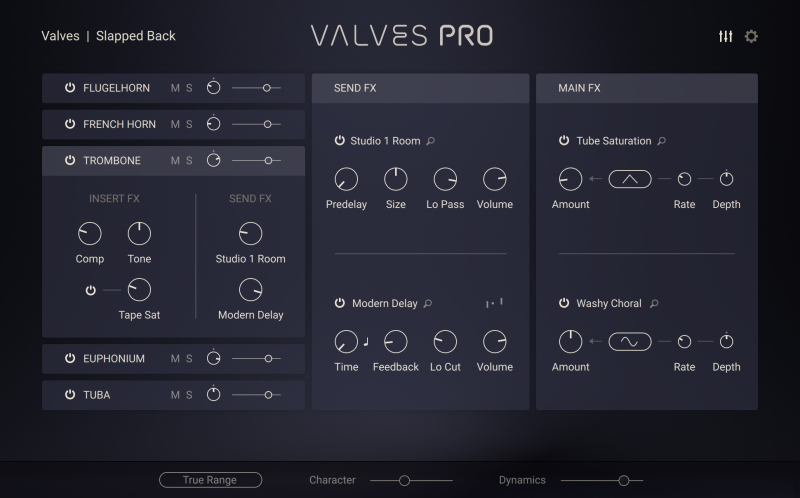 e instruments valves GUI mixer