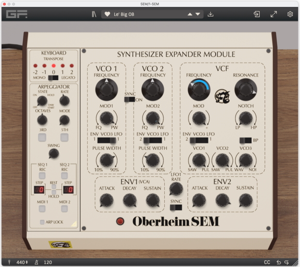 GForce Oberheim SEMv1 6