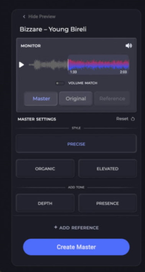 Waves OnlineMasteringTool