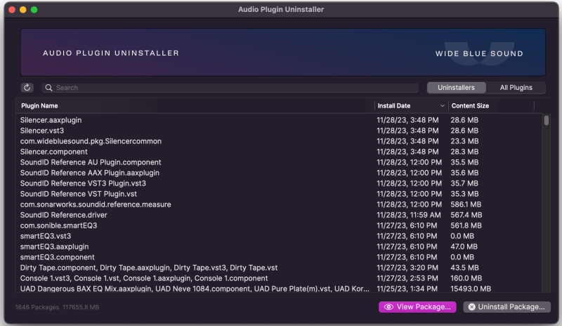 WideBlueSound Plug In Uninstaller v1 1