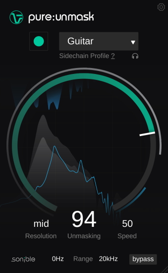 sonible pureunmask interface