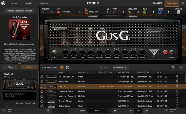 IK Multimedia gus g tone asylum