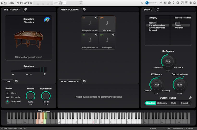 VSL SynchronCimbalom GUI